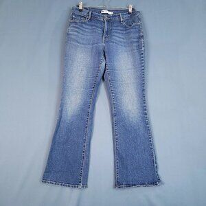 Women's Blue Stretch Flared Jeans